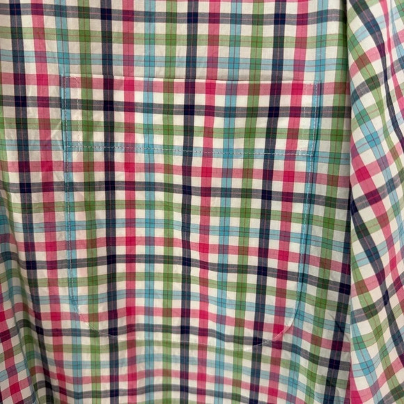 Peter Millar Cotton Plaid Button Down Shirt Size M - Picture 10 of 13